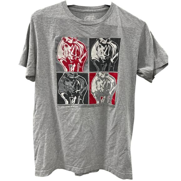 ECKO UNLIMITED art rhino tee thrashed grunge SZ M - Picture 1 of 4